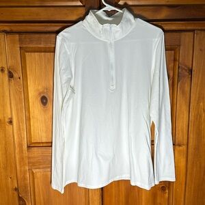 Chadwick’s Women’s White Long Sleeve Quarterzip